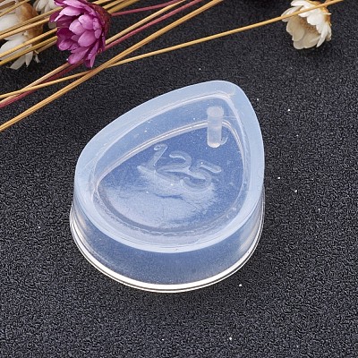 Teardrop Shape DIY Silicone Pendant Molds AJEW-P038-03-1