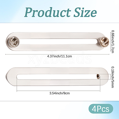 4Pcs 304 Stainless Steel & Brass Brooches JEWB-CP00001-1