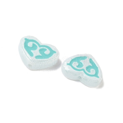 Dyed & Heated Baking Paint Glass Beads LAMP-D004-02B-1
