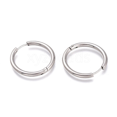 Tarnish Resistant 201 Stainless Steel Huggie Hoop Earrings EJEW-O095-05-13-1