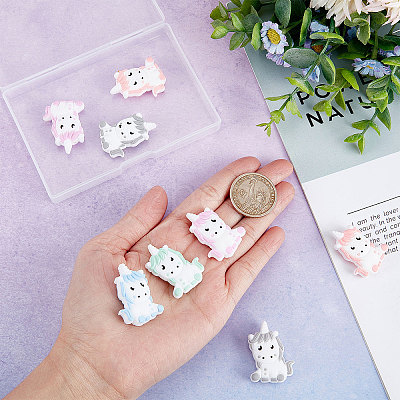 10Pcs 5 Colors Silicone Beads SIL-SC0001-13-1