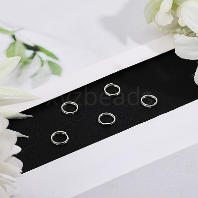 5Pcs 925 Sterling Silver Split Jump Rings STER-BBC0009-45C-1