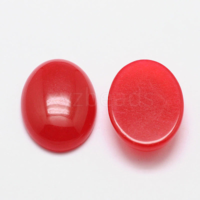 Dyed Oval Natural Jade Cabochons G-K021-18x13mm-07-1