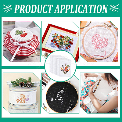 14CT Cross Stitch Canvas Cotton Embroidery Fabric DIY-WH0410-341A-1