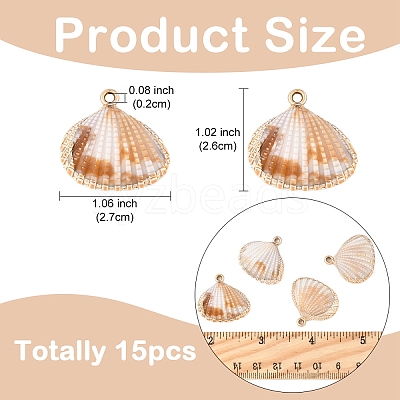 15Pcs Plating Acrylic Pendants OACR-YW0002-61-1