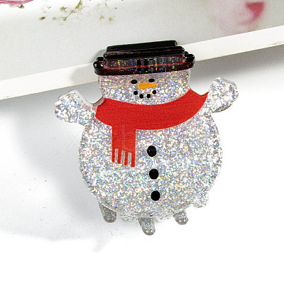 Christmas Glitter Acrylic Claw Hair Clips PW-WG53E0C-05-1