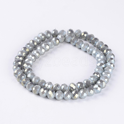 Electroplate Glass Beads Strands EGLA-A034-J6mm-Y02-1