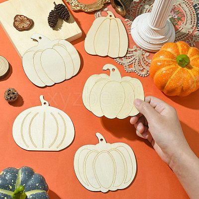 30pcs 6 Styles Wood Pendants WOOD-CJC0019-02-1