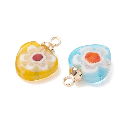 Handmade Millefiori Lampwork Pendants PALLOY-JF05205-1