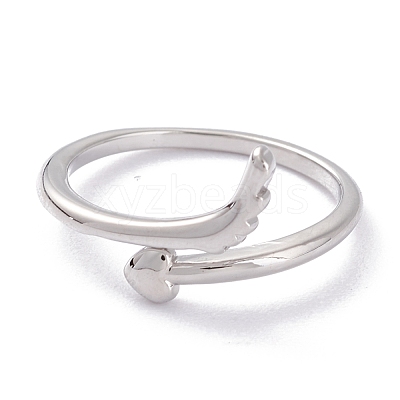 Brass Cuff Rings RJEW-P020-03P-1