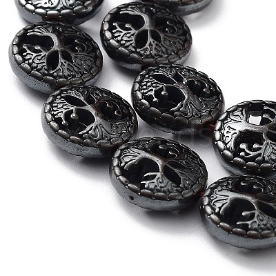 Synthetic Non-Magnetic Hematite Hollow Beads Strands G-H303-B03-1