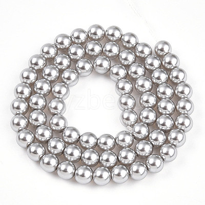 Baking Paint Pearlized Glass Pearl Bead Strands HY-N002-6mm-A03-1