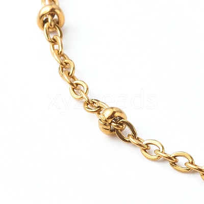 304 Stainless Steel Paperclip & Satellite Chains Bracelet Set BJEW-JB06523-1
