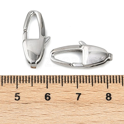 304 Stainless Steel Lobster Claw Clasps STAS-B089-01F-P-1