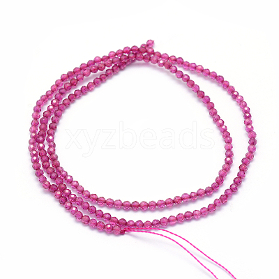 Lab Grown Red Corundum Beads Strands G-E411-40-2mm-1-1