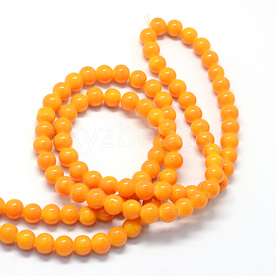 Baking Paint Glass Round Bead Strands X-DGLA-Q020-8mm-12-1