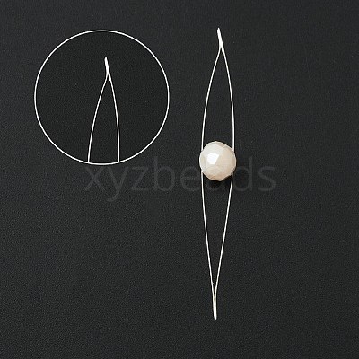 Stainless Steel Collapsible Big Eye Beading Needles YW-ES001Y-45MM-1