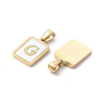Ion Plating(IP) 304 Stainless Steel Pave Shell Pendants STAS-G327-01G-G-1