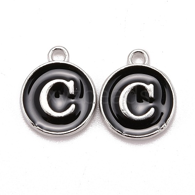 Platinum Plated Alloy Charms ENAM-S118-02C-P-1