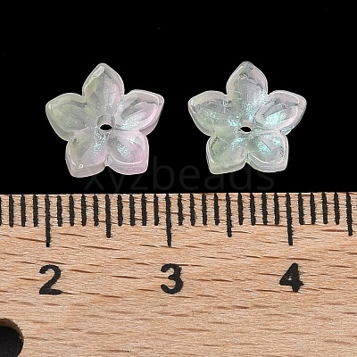 Dyed & Heated Glass Bead Caps GLAA-Z019-02D-1