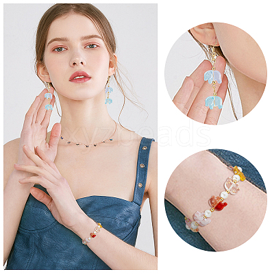 240Pcs 8 Style Transparent Spray Painted Glass Beads GLAA-FH0001-29-1