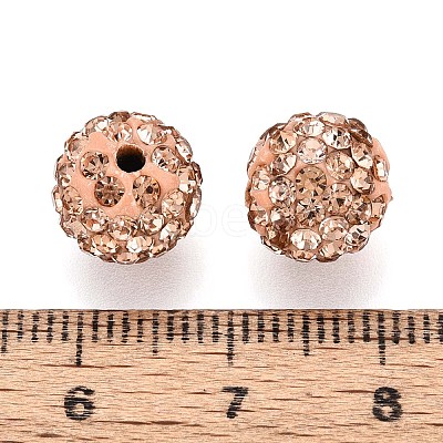 Polymer Clay Pave Rhinestone Beads RB-Q197-10mm-26-1