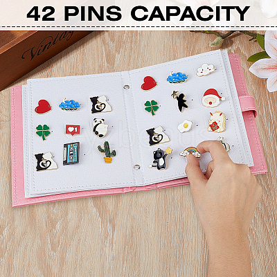 Imitation Leather Earring Displays Storage Book EDIS-WH0022-45A-1