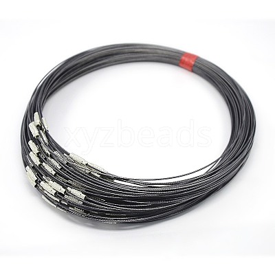 201 Stainless Steel Wire Necklace Cord TWIR-SW001-10-1