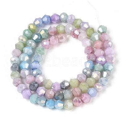 Ombre Effect Dyed Glass Beads Strands LS-GLAA-T025-4mm-09K-1