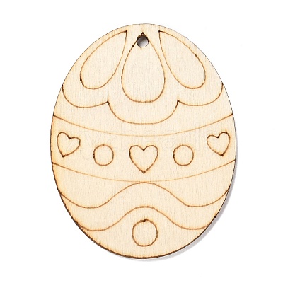 DIY Crafts Easter Egg Shape Cutouts Pendants AJEW-P087-B01-03-1
