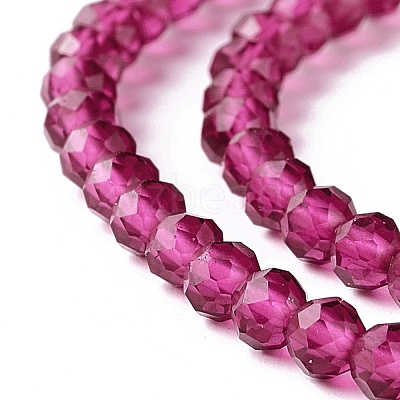 Transparent Glass Beads Strands X-GLAA-C019-01B-02-1