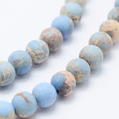 Natural Imperial Jasper Beads Strands X-G-K232-8mm-01A-1