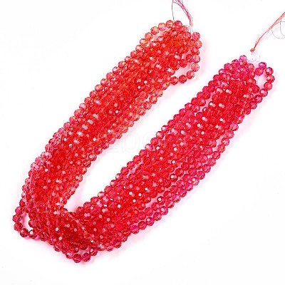 Baking Paint Transparent Glass Beads X1-DGLA-A035-T8mm-A02-1