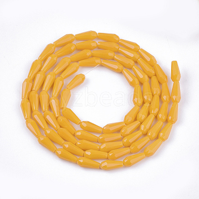 Opaque Solid Color Glass Beads Strands X-GLAA-T009-001D-1