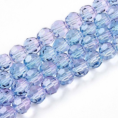 Baking Paint Transparent Glass Beads X1-DGLA-A035-T6mm-A06-1