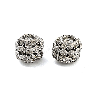 Rack Plating Brass Crystal Rhinestone Beads KK-S379-28P-1