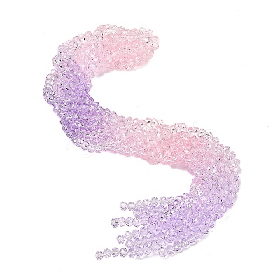 Transparent Painted Glass Beads Strands X1-DGLA-A034-T8mm-A05-1