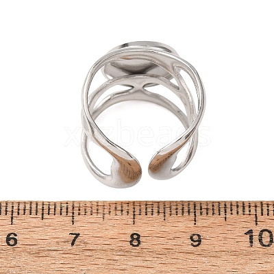 304 Stainless Steel Cuff Ring Components SA-CBA76C4-02P-03-1