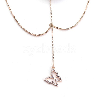 Alloy Rhinestone Sexy Elastic Multilayer Tassel Butterfly Leg Chain FS-WG8A9A5-01-1