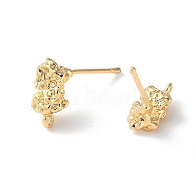Rack Plating Brass Stud Earring Findings KK-M264-17G-1