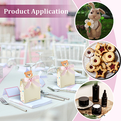 10Pcs Bear Folding Paper Gift Boxes CON-WH0001-77A-1