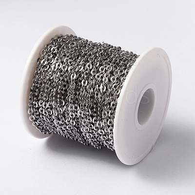 Tarnish Resistant 304 Stainless Steel Cable Chains CHS-L014-19P-1