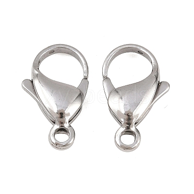 Tarnish Resistant 304 Stainless Steel Lobster Claw Clasps X-STAS-G035-H-1