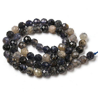 Natural Iolite Beads Strands G-A097-A14-09-1
