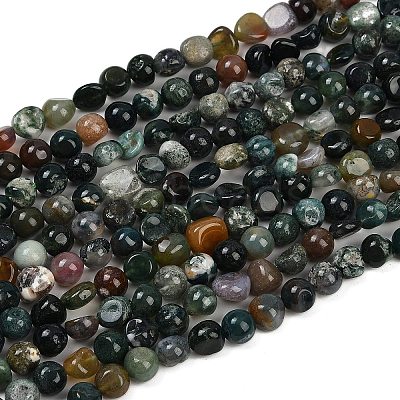 Natural Indian Agate Beads Strands G-Q060-E08-01-1