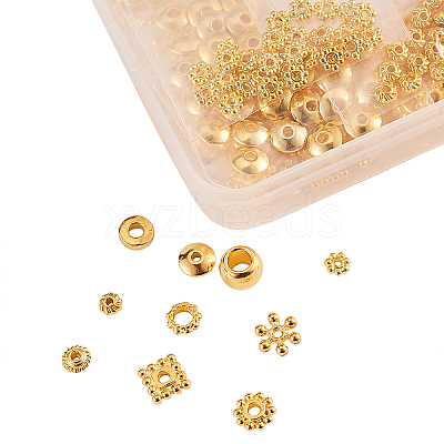 300Pcs 10 Styles Alloy Spacer Beads PALLOY-CJ0001-153-1