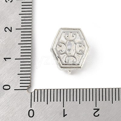 Brass Micro Pave Cubic Zirconia Beads KK-K297-28S-1