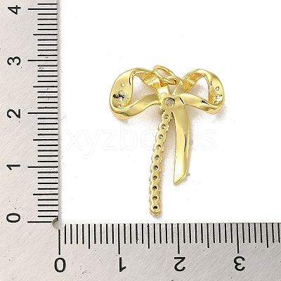 Rack Plating Brass Micro Pave Cubic Zirconia Pendants KK-H473-08F-G-1