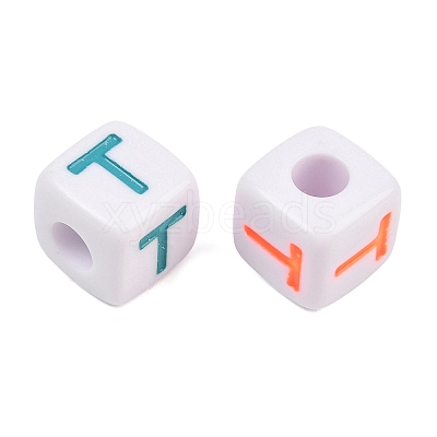 Opaque Acrylic Enamel European Beads AC-ACBA1794-04T-1