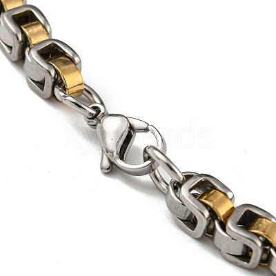 PVD Vacuum Plating 201 Stainless Steel Chain Bracelets STAS-Z056-17P-1